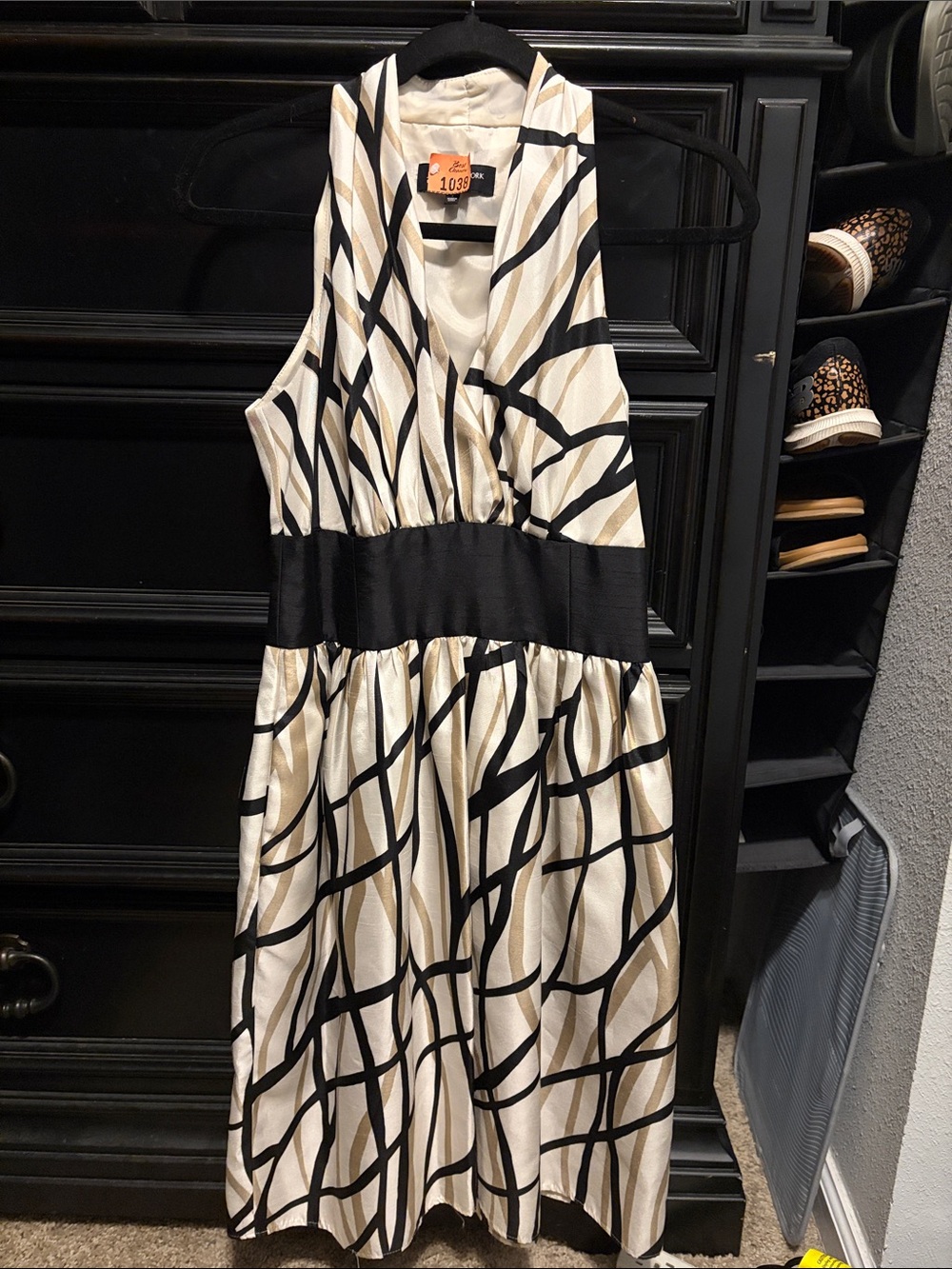 Jones New York Black and Cream Dress